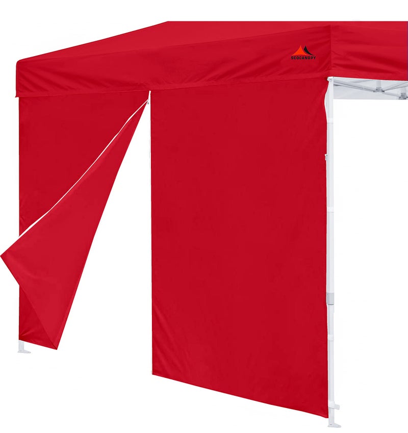 SCOCANOPY Door for 10x10 Canopy Frame One Central Zipper Design for Easy Entry and Exit,1 Pack Canopy Door Only,Red - Image 1